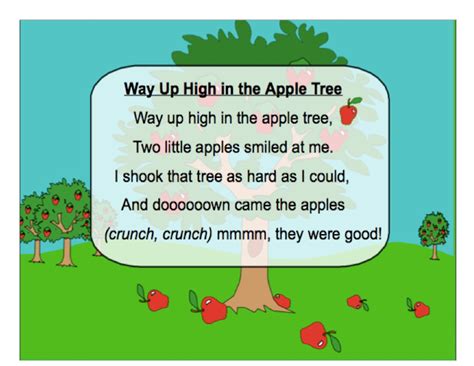 way up high in an apple tree lyrics|way up high in apple tree rhyme.